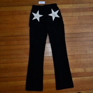 Corduroy High Waisted Flared Star Bum Trousers